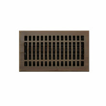 Load image into Gallery viewer, Contemporary Brass Wall Register 4" x 8" - Antique Brass (5-7/8" x 9-5/8" OV)