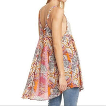 Load image into Gallery viewer, Free People Womens Count Me In Trapeze Tunic Top Mini Dress M Floral Combo