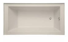 Load image into Gallery viewer, Signature Hardware 60x32" Sitka Acrylic Alcove Soaking Tub Right Drain - Biscuit