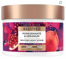 Load image into Gallery viewer, Love Beauty and Planet Whipped Body Scrub (Pomegranate and Geranium) 10oz