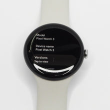 Load image into Gallery viewer, Google Pixel Watch 3 45mm Wi-Fi Aluminum Case (Silver) Large Porcelain Band