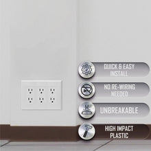 Load image into Gallery viewer, TayMac A3000W Allure Nonmetallic Wallplate Frame with Gang, White