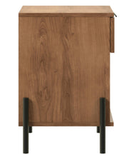 Load image into Gallery viewer, 24" Reeded Wood Nightstand with Fluted Drawer and Open Cubby "LOCAL PICK UP ONLY