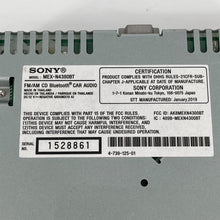 Load image into Gallery viewer, Sony MEX-N4380BT FM/AM CD Bluetooth Car Audio