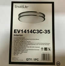 Load image into Gallery viewer, EnviroLite EV1414C3C-35 14 in. Brushed Nickel LED Round Flush Mount Light