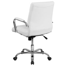 Load image into Gallery viewer, Flash Furniture Mid-Back White Leather Executive Swivel Office Chair with Chrome
