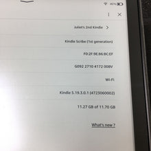Load image into Gallery viewer, Amazon Kindle Scribe 1st Gen. (2022) 16GB Wi-Fi 10.2" (B09BS26B8B) Gray