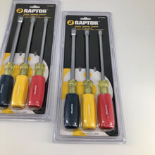 Load image into Gallery viewer, Lot of 2 RAPTOR 1/4, 5/16, 3/8 in. Magnetic Tip Nut Driver Sets (3 Piece)