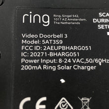 Load image into Gallery viewer, Ring Video Doorbell 3 1080p Wi-Fi Home Security Model 5AT3S9