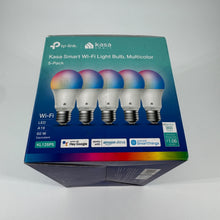 Load image into Gallery viewer, TP Link KL125P5 Kasa Smart Wi-Fi Light Bulb (Multicolor 5-Pack)