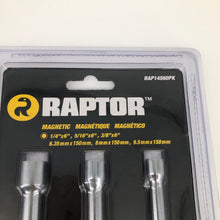 Load image into Gallery viewer, Lot of 2 RAPTOR 1/4, 5/16, 3/8 in. Magnetic Tip Nut Driver Sets (3 Piece)