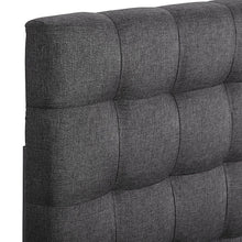 Load image into Gallery viewer, CorLiving Valencia Gray Fabric Upholstered Headboard - Single/Twin