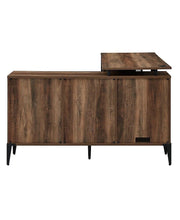 Load image into Gallery viewer, Walker Edison - L-Shaped Wood Corner Bookcase Computer Desk - Rustic Oak