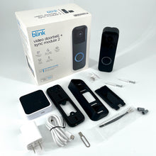 Load image into Gallery viewer, Blink Smart Wifi Video Doorbell Wired/Battery, Sync Module 2 – Black