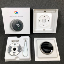 Load image into Gallery viewer, Google Nest 3rd Gen Smart Learning Thermostat Stainless Steel