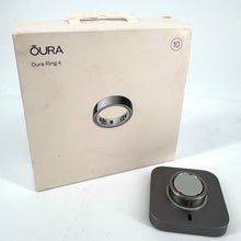 Load image into Gallery viewer, Oura Ring Gen 4 Size 10 Silver & Charging Base