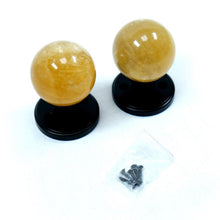 Load image into Gallery viewer, Myterra Calcite Gemstone DUMMY Door Knob, Oil Rubbed Bronze 2 3/8 Inch Diameter