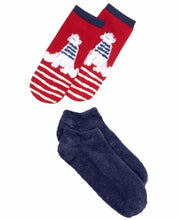 Load image into Gallery viewer, HUE Footsie Socks Gift Box Set U20277-79787 (Red Hot) 2-pack