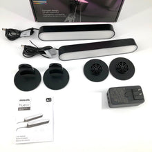 Load image into Gallery viewer, Philips Hue Play White & Color Ambiance LED Light - Base Kit - Black (2-Pack)