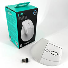 Load image into Gallery viewer, Logitech Lift Vertical Ergonomic Mouse, Wireless - White