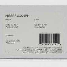 Load image into Gallery viewer, Signature Hardware Single Hole Metal Handle (MIRRPF13002PN) Polished Nickel