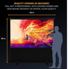 Load image into Gallery viewer, Kodak 100" Portable Projector Screen with Stand and Carry Case