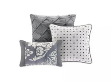 Load image into Gallery viewer, Madison Park Queen 7 Piece Cotton Printed Comforter Set In Grey Finish MP10-501