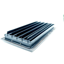 Load image into Gallery viewer, Signature Hardware Floor Register w/Louvers 9" x20" (Oil Rubbed Bronze) ANT920BR