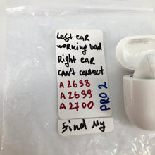 Load image into Gallery viewer, ISSUE Apple AirPods Pro 2nd Gen. Wireless Ear Buds Lightning - FIND MY