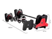 Load image into Gallery viewer, BowFlex - SelectTech 2080 Barbell with Curl Bar - Black