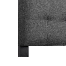 Load image into Gallery viewer, CorLiving Valencia Gray Fabric Upholstered Headboard - Single/Twin