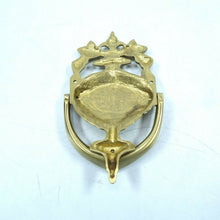 Load image into Gallery viewer, Monogram Brass Vintage Brass Door Knocker Molded Designs Plate (DK-551-MP) Gold