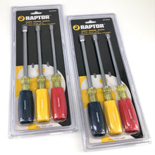 Load image into Gallery viewer, Lot of 2 RAPTOR 1/4, 5/16, 3/8 in. Magnetic Tip Nut Driver Sets (3 Piece)