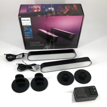 Load image into Gallery viewer, Philips Hue Play White & Color Ambiance LED Light - Base Kit - Black (2-Pack)