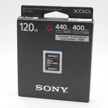 Load image into Gallery viewer, Sony Memory Card XQD G Series 120GB (QD-G120F/J) 440mb/s Read 400mb/s Write