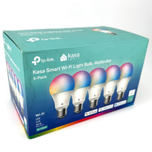 Load image into Gallery viewer, TP Link KL125P5 Kasa Smart Wi-Fi Light Bulb (Multicolor 5-Pack)