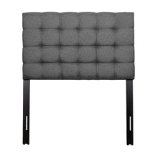 Load image into Gallery viewer, CorLiving Valencia Gray Fabric Upholstered Headboard - Single/Twin