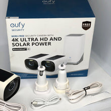 Load image into Gallery viewer, EufyCam 3, 2-Outdoor Wireless 4K Solar Powered Security Cameras w/ HomeBase 3