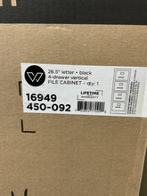 Load image into Gallery viewer, WorkPro 26 1/2"D 4-Drawer Letter-Size Vertical File Cabinet, Black