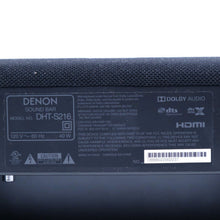 Load image into Gallery viewer, Denon DHT-S216 2.1 Channel Soundbar - Black