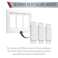 Load image into Gallery viewer, TayMac A3000W Allure Nonmetallic Wallplate Frame with Gang, White