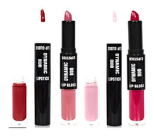 Load image into Gallery viewer, Macy's Color Riot Dynamic Duo Lip Kit (Lip Gloss / Lipstick) 4 Piece