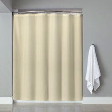 Load image into Gallery viewer, Lot of 11 Hooked Beige Basic Polyester Shower Curtain with Buttonhole Header