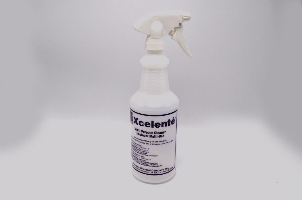 1 LOT of 12 Spartan Xcellente multi purpose Chemical Grade Spray bottles