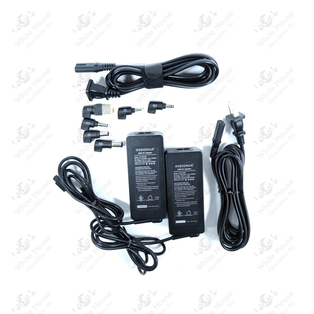 (LOT OF 2) Insignia - Universal 65W Laptop Charger - Black