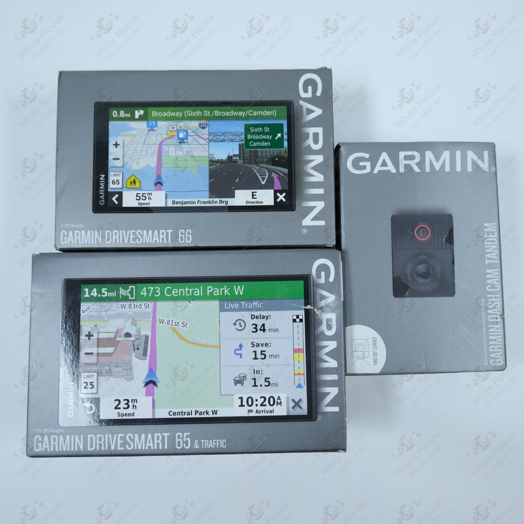 2 x Garmin Navigators and 1 Dashcam (FOR PARTS!)