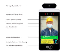 Load image into Gallery viewer, Face Recognition Temperature Measurement Terminal Body temperature kioske
