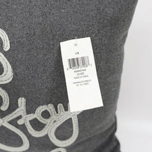 Load image into Gallery viewer, Holiday Lane Lets Stay Home Gray Square Pillow Gray Flannel 16� x 16�

