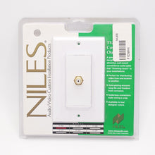 Load image into Gallery viewer, Niles One Female to Female F Connector Wall Plate F-1D (White)
