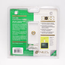 Load image into Gallery viewer, Niles One Female to Female F Connector Wall Plate F-1D (White)
